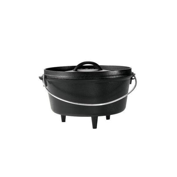 Lodge 10 Inch / 5 Quart Cast Iron Deep Camp Dutch Oven - L10DCO3